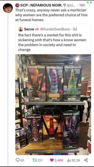 Hydra Dildo Porn - What about morticians? What does that have to do with dildos? :  r/PeterExplainsTheJoke