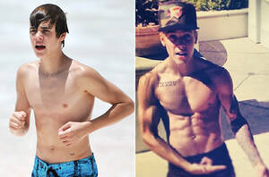 justin bieber naked beach videos - Justin Bieber Goes From Scrawny to Brawny