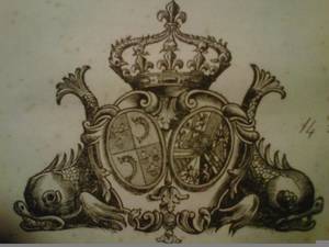 Dutch 18th Century Porn - armorial title vignette - 18th c. French pamphlet