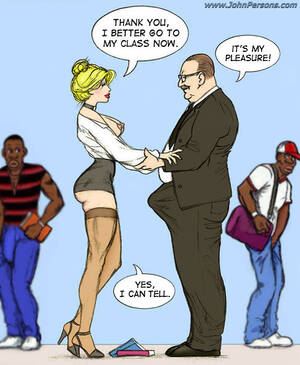 horny teacher porn cartoon - Free sex comics about kinky white teacher and horny school director