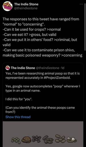 ebony cum dumps adina jewel - What do you all think of poop based weaponry? Maybe projectiles as well. :  r/projectzomboid