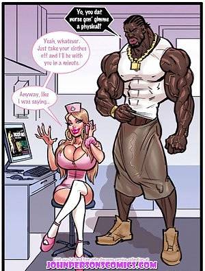 black milf cartoon - Dirty busty milf and big black cock in the PIT comics