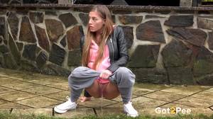 Casual Anal Public - Quick casual piss by a teen in public