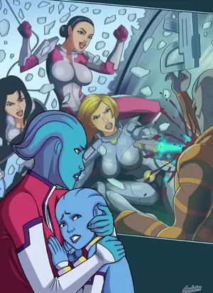 Mass Effect Lesbian - Mass Effect In Lesbian Orgy [Arabatos] - Porn Comic