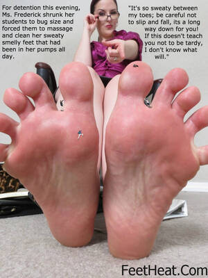 giantess feet captions - Detention at Teacher's Sweaty Feet by youranus32 on DeviantArt