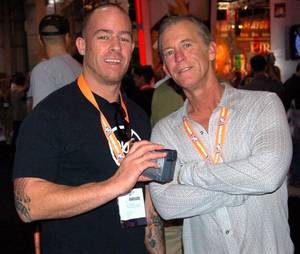 Buck Adams Porn Star - File:Justin Snyder, Buck Adams at 2006 AEE Friday.jpg