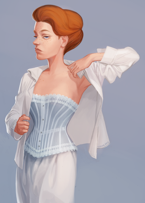 Bioshock Infinite Lutece Porn - viivus: I, too, have drawn Rosalind in a corset (and then gave up on  painting the hands and most of the shirt). Tumblr Porn