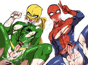 Danny Rand Gay Sex - Rule 34 - 4boys anal anal penetration anal sex cum cumshot danny rand gay  iron fist male male only marvel masked multiple boys peace sign penis peter  parker smooth skin spider-man spider-man (