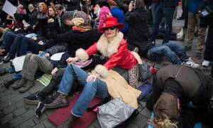 Forced Facial Porn - Face-sitting protest outside parliament against new porn rules |  Pornography | The Guardian