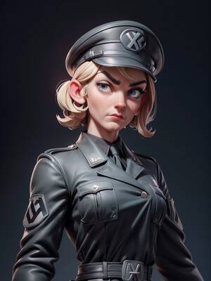 Nazi Uniform Porn - s german army uniform with cap, german national socialism, man AI Porn