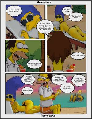 Marge Simpson Porn Comics 3 - Simpsons Comics [IToonEAXXX] - 3 . On The Beach - ENGLISH - AllPornComic