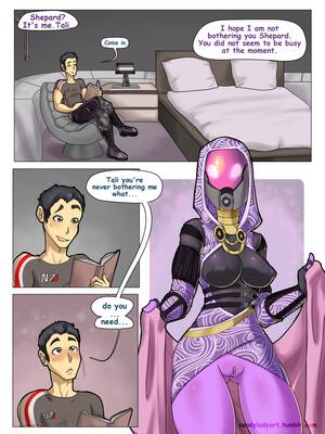 mass effect porn cartoon strip - Mass Effect- Tali x Shepard - Porn Cartoon Comics