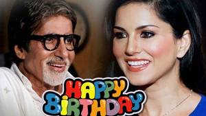 Birthday Caption Porn - Ex-Porn Star Sunny Leone Wishes Amitabh Bachchan Happy Birthday | Bollywood  Wishes BigB Happy bday - YouTube