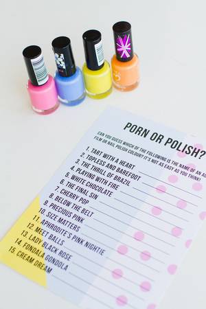 Black Stars With Nail Polish - ... Porn or polish hen party game bachelorette free printable download fun  ideas inspiration modern