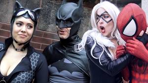 Black Cat Catwoman Porn - SPIDER-MAN, BATMAN vs BLACK CAT, CATWOMAN - Real Life Superhero Movie -  TheSeanWardShow - YouTube