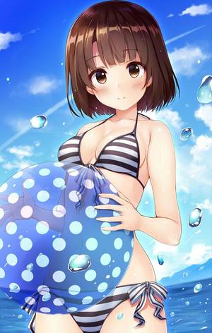 anime bikini cleavage - re 401652 bikini cleavage katou_megumi pasdar saenai_heroine_no_sodatekata  swimsuits wet.