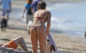 beach thong upskirt - Alexa Vega