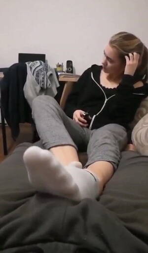 friends wife gives foot jobs - Wife Giving Hubbys Friend Foot Job On Couch | xHamster