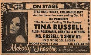 Melody Hart Porn - One of the first porn stars to dance at the Melody was Tina Russell. Tina  had started her adult film career in 8mm loops and in pre-'Deep Throat'  16mm adult ...