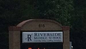 Middle School Student Porn - Riverside Middle School sign (FOX Carolina/ May 18, 2016)