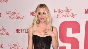 Kaley Cuoco Porn Captions - Big Bang Theory' Star Kaley Cuoco Wore a See-Through Lace Dress and Fans'  Jaws Are on the Floor