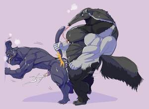 Anteater Furry Porn - Rule 34 - 5 fingers anal anteater anthro big dom small sub big muscles big  pecs big penis blue body blue fur bodily fluids breath cum duo ejaculation  erection fingers fist fur