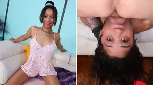 asian anal gaggers - Black Asian Babe Gets Her Throat & Ass Stuffed With Dick For 68 Minutes!