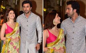 Alia Porn - Watch: Alia Bhatt Almost Trips In Her Saree; Boyfriend Ranbir Kapoor Comes  To Rescue