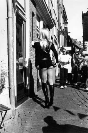 Black Amsterdam Hooker - A prostitute in Amsterdam's Red Light District