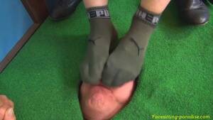 handjob paradise socks - Lady Amy-Boot trampling & socks sniff