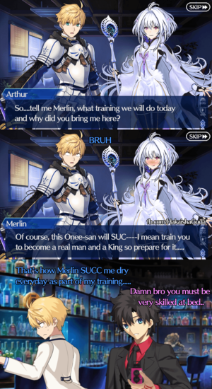 Arthur Fucks Mom Cartoons Porn - Proto Merlin training Arthur..... : r/grandorder