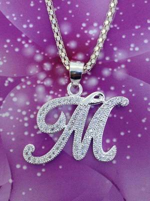 M&m Characters Porn - Necklace with Letter M Pendant