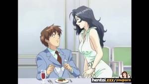 hentai milf video - Busty MILF Seduces a younger guy and swallows his load - Hentai.xxx