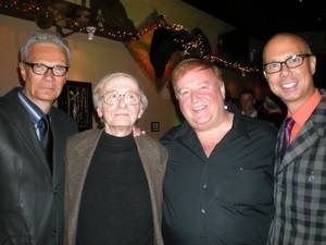 Jerry Douglas Gay Porn - Actor Preston Ridge, director Jerry Douglas, playwright David Bertolino  and. Broadway Beat host Richie Ridge at opening-night party.