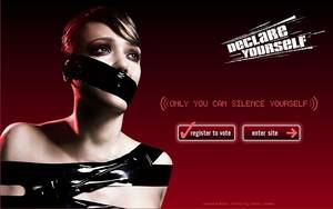 Jessica Alba Porn Gagged - Declare Yourselfâ€ Voter Registration Campaign - Sociological Images