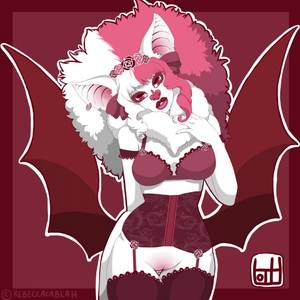 Flower Porn Anthro - e621 2015 anthro bat big_ears bra breasts chest_tuft claws clothing corset  ear_piercing female flower fur hair