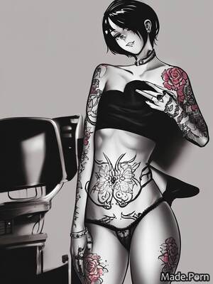 Anime Porn Tattoo - Porn image of lipstick hentai futanari tattoos piercing 20 emo created by AI