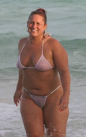 chubby bikini granny - Woman
