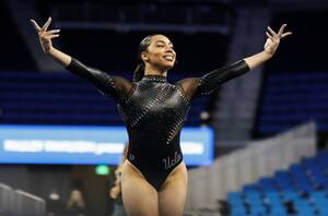 Junior Gymnastics Porn - UCLA gymnastics welcomes key competitors back during exhibition - Los  Angeles Times