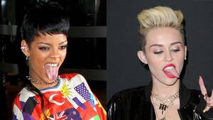 Miley Cyrus Rihanna Porn - Miley v Rihanna: Who's more rock & roll?