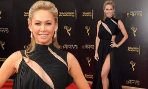 Kym Johnson Pussy - Newlywed Kym Johnson Herjavec flashes plenty of flesh at Creative Arts  Emmys | Daily Mail Online