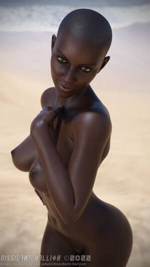 bald black lady naked - Rule 34 - 3d african african female bald beach black black body black female  come hither dissidenthellion ebony female female only nude nude female  original original character outdoors outside petite body solo