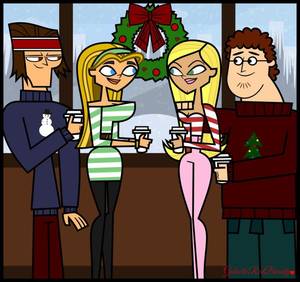 Lindsay Total Drama Chef Porn - Another Christmas OTP Double Date picture featuring Tyler, Lindsay, Dakota,  and Sam! I LOVE Lyler / Tindsay AND Samkota / Sakota! Total Drama  Christmas- ...