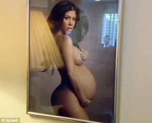 kourtney kardashian pregnant and naked - Kourtney Kardashian Follows Mother's Footsteps In Posing Nude Baby Bump