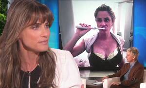 Amanda Peet Pussy - Amanda Peet explains why she covers her 'porno boobs' with cabbage leaves  on Ellen | Daily Mail Online