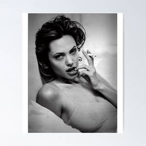 Angelina Jolie Smoking Porn - Angelina Jolie Sexy Posters for Sale | Redbubble