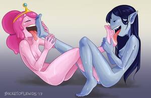 Adventure Time Feet - Rule 34 - 2girls adventure time bucketoflewds canon couple feet feet  licking foot fetish foot focus marceline pink skin princess bubblegum yuri  | 4447040