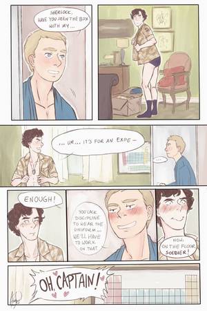 Johnlock Porn - aiwa-sensei: 30 day OTP challenge - 6. Wearing each other's clothes.