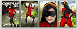 Incredibles Cosplay Porn - ... incredibles, violet, disney, cartoon, rule34, latex, marylin, nude, ...