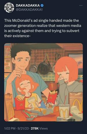 Nazi Porn Movies Redhead B - Amerikkkan nazi entranced by anime burger advertisement : r/TrueAnon